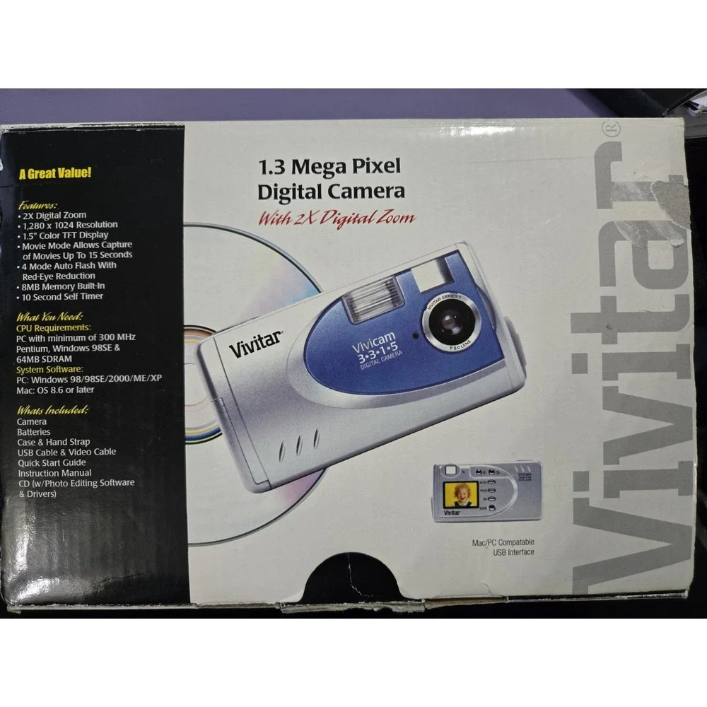 Vivitar 3.3.1.5 Digital Camera With Case In‎ Original Box
